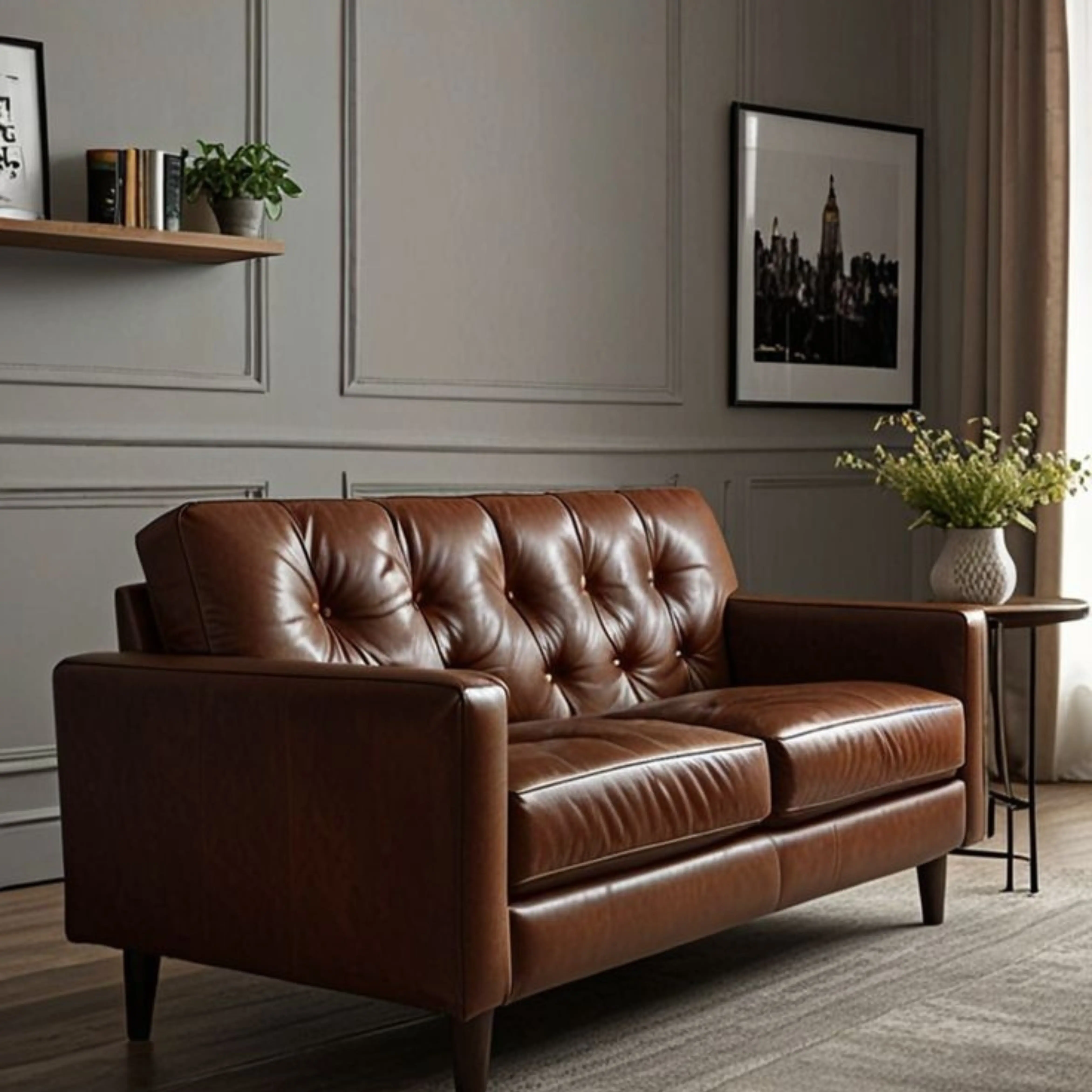 leather sofa